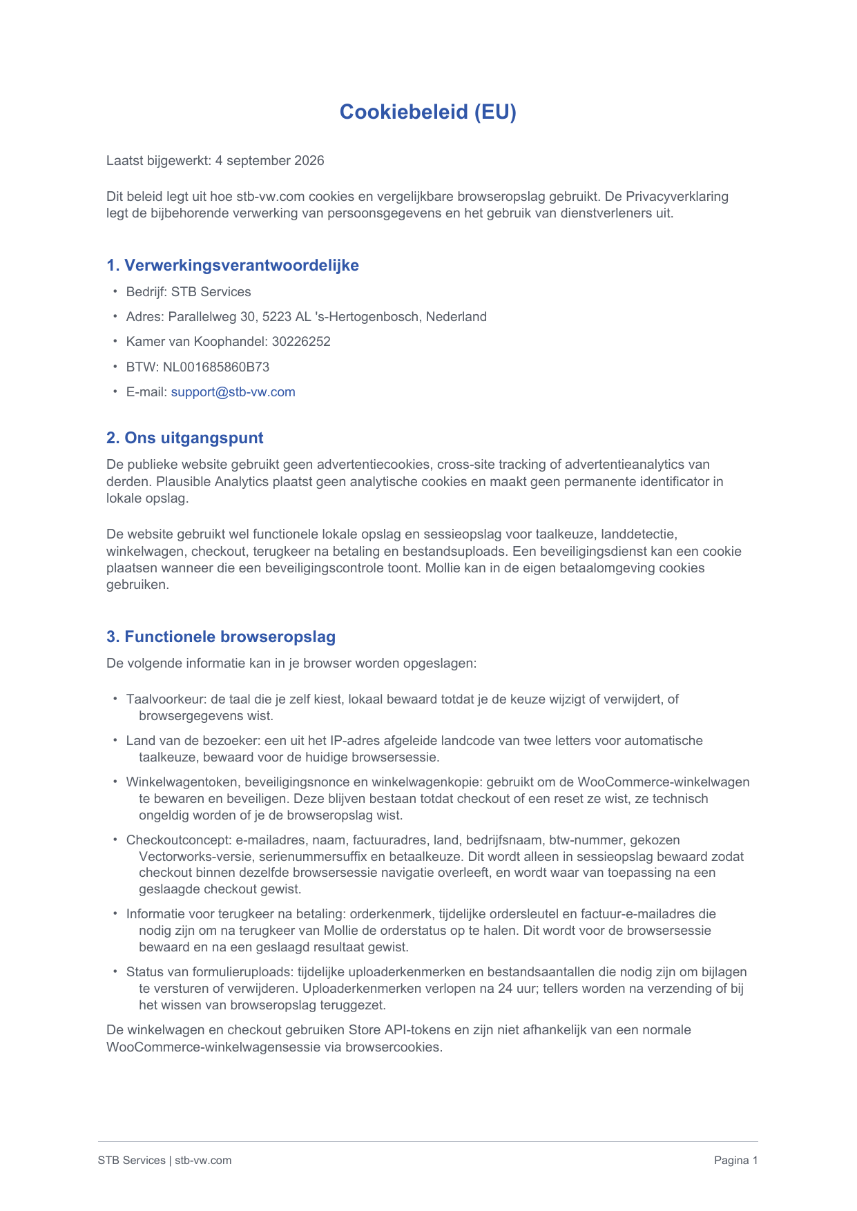 Cookiebeleid (EU) page 1