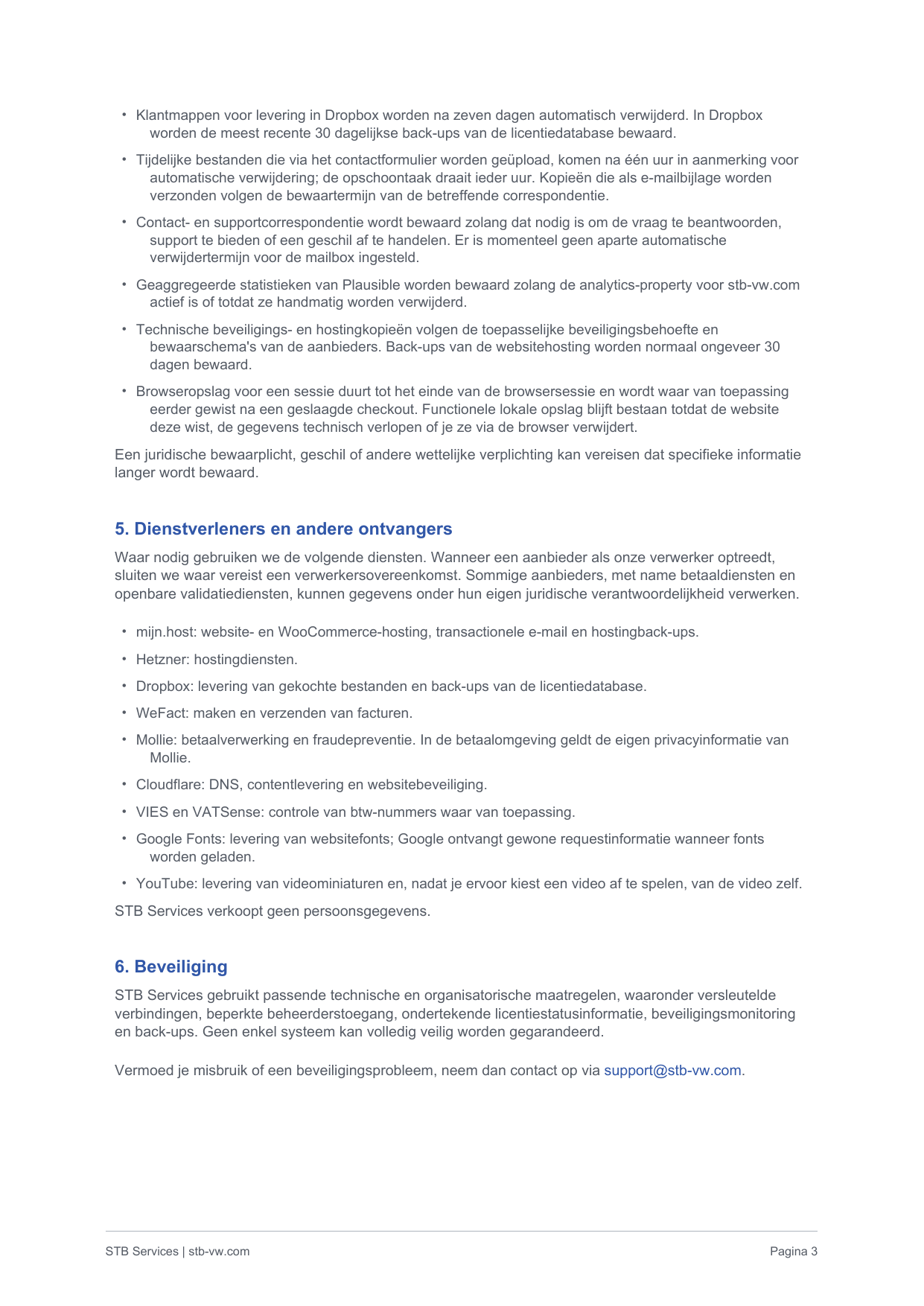 Privacyverklaring page 3