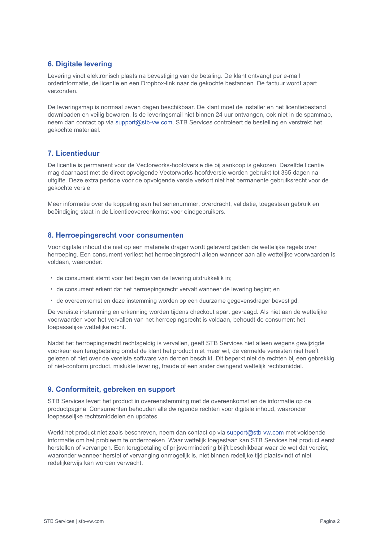 Algemene voorwaarden page 2